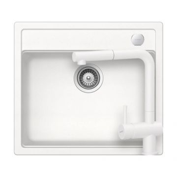 Set chiuveta bucatarie Schock Mono N-100 + baterie Schock Epos cu cap extractibil - Culoare polaris