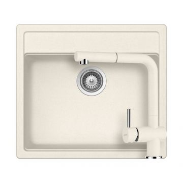 Set chiuveta bucatarie Schock Nemo N-100 + baterie EPOS Extensibila - Culoare Vanilla Schock