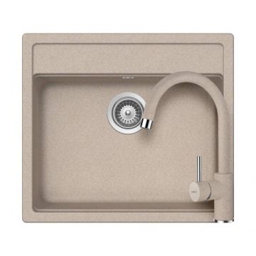 Set chiuveta bucatarie Schock Nemo N-100 + baterie Plutos - Culoare Sabbia schock