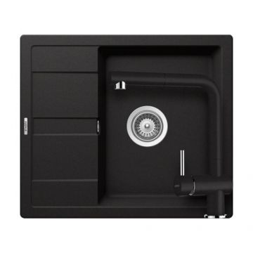 Set chiuveta bucatarie Schock Ronda D-100 + baterie EPOS Extensibila - Culoare Nero