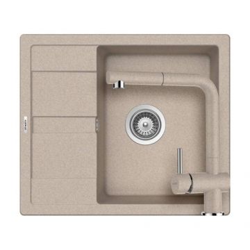 Set chiuveta bucatarie Schock Ronda D-100 + baterie EPOS Extensibila - Culoare Sabbia schock