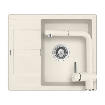 Set chiuveta bucatarie Schock Ronda D-100 + baterie EPOS Extensibila - Culoare Vanilla Schock