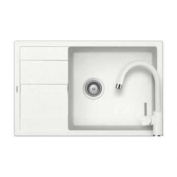 Set chiuveta bucatarie Schock Ronda D-100XL + baterie EPOS Extensibila - Culoare alpina