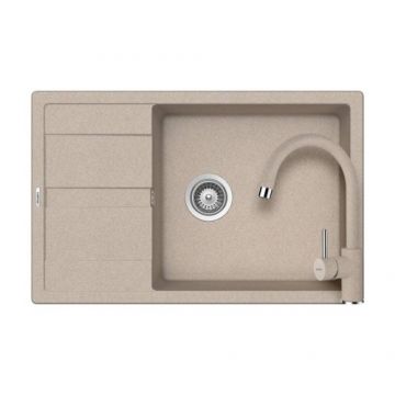 Set chiuveta bucatarie Schock Ronda D-100XL + baterie PLUTOS - Culoare Sabbia schock