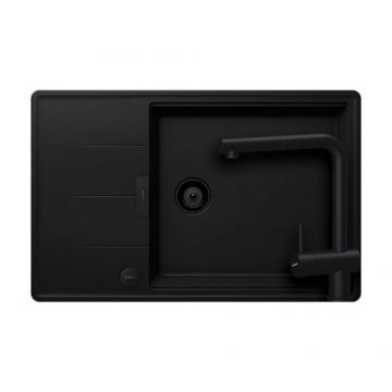 Set chiuveta bucatarie Schock Tia D-100LS + parti vizibile + baterie Schock Epos cu cap extractibil - Culoare puro