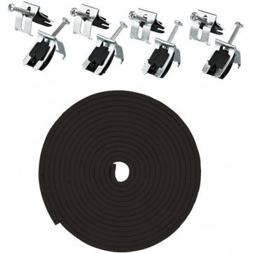 Set de montare pentru chiuveta de bucatarie, cu cleme si banda, Deante