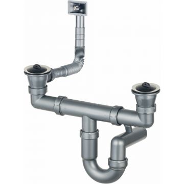 Sifon chiuveta Deante inox pentru 2 cuve