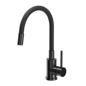 Baterie bucatarie cu pipa flexibila Quadron Pop Maggie finisaj negru