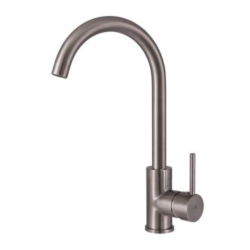 Baterie bucatarie monocomanda Rubineta Axe finisaj inox periat