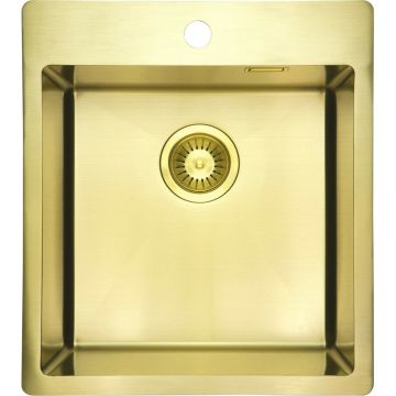 Chiuveta bucatarie inox Deante Olfato 45x50.5 cm cu 1 cuva finisaj auriu periat