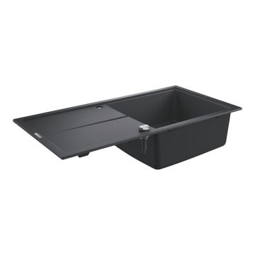 Chiuveta compozit Grohe K400 100x50.1 cm negru cu 1 cuva