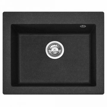 Chiuveta compozit Rea West XL negru pestrit 50x60 cm