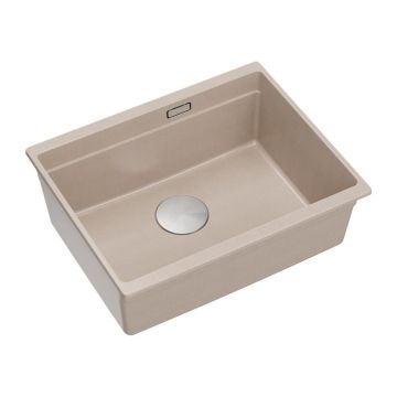 Chiuveta compozit sub blat Quadron Logan 100 bej - inox 56x45 cm