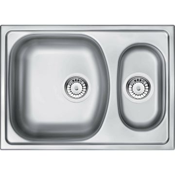 Chiuveta Deante Xylo inox satinat 2 cuve 62x44 cm