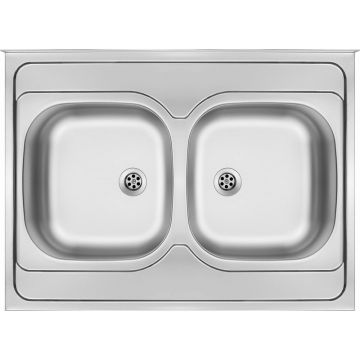 Chiuveta dubla Deante Tango inox satinat 80x60xH14 cm
