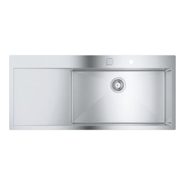 Chiuveta inox Grohe K1000 116x52.1 cm 1 cuva cu picurator orientare dreapta