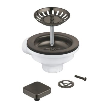Set de scurgere cu preaplin pentru chiuveta Grohe grafit