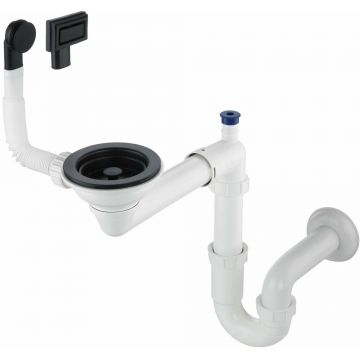 Sifon pentru chiuveta granit Deante Space-Saver negru