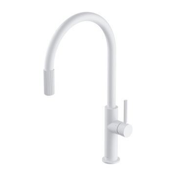 Baterie bucatarie alb mat Omnires Switch cu 3 cai, pentru apa filtrata