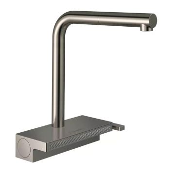 Baterie bucatarie cu dus extractibil Hansgrohe Aquno Select M81 2 functii inox periat