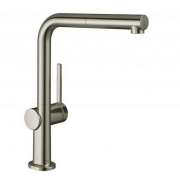 Baterie bucatarie cu dus extractibil Hansgrohe Talis M54 270 cu 1 jet pentru incalzitoare cu flux continuu finisaj otel inoxidabil