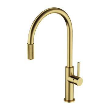 Baterie bucatarie cu sistem filtrare D1 alama periata Omnires Switch cu 3 cai, pentru apa filtrata