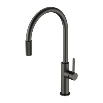 Baterie bucatarie cu sistem filtrare D1 grafit Omnires Switch cu 3 cai, pentru apa filtrata