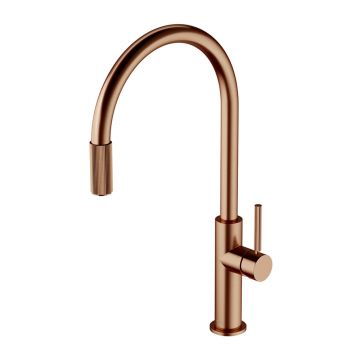 Baterie bucatarie cupru periat Omnires Switch cu 3 cai, pentru apa filtrata