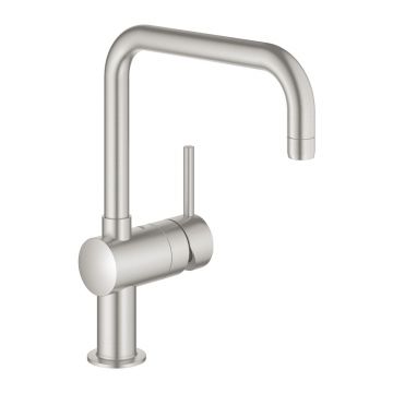 Baterie bucatarie Grohe Minta crom periat Supersteel monocomanda
