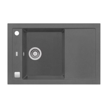 Chiuveta compozit Alveus Formic 30 Steel gri metalizat 76x50 cm