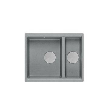 Chiuveta compozit incastrata Quadron Logan 150 gri - inox 56x46 cm
