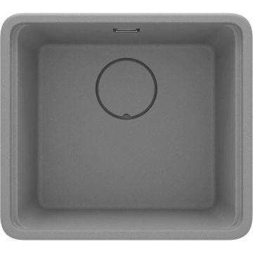 Chiuveta granit sub blat Deante Momi gri metalic 45x50 cm
