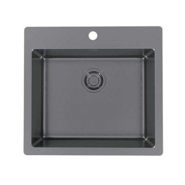 Chiuveta inox Alveus Pure 70 finisaj antracit 57x53 cm
