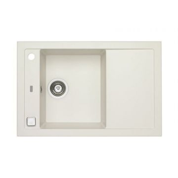 Chiuveta bucatarie compozit cu picurator alb mat Alveus Formic 30