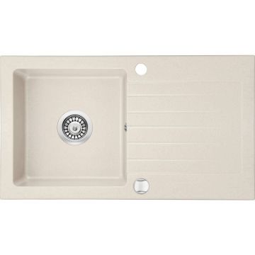 Chiuveta bucatarie compozit cu picurator bej mat 76 cm Deante Zorba