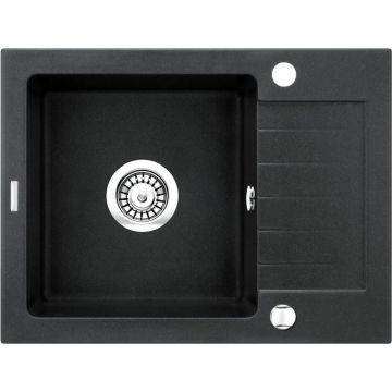 Chiuveta bucatarie compozit cu picurator grafit metalic 58 cm Deante Zorba