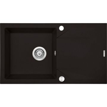 Chiuveta bucatarie compozit cu picurator negru mat 78 cm Deante Evora