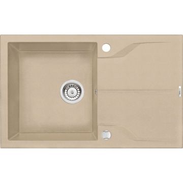 Chiuveta bucatarie compozit cu picurator nisip 78 cm Deante Andante