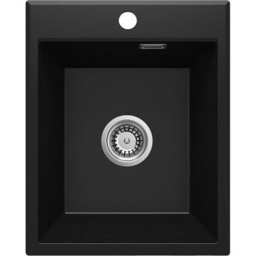 Chiuveta bucatarie compozit fara picurator negru mat Deante Eridan