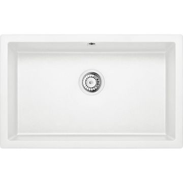Chiuveta bucatarie compozit sub blat alb mat 80 cm Deante Corda