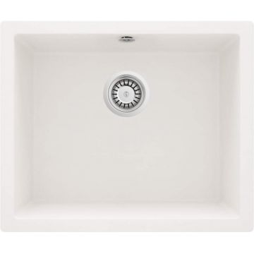 Chiuveta bucatarie compozit sub blat alba Deante Corda Flush