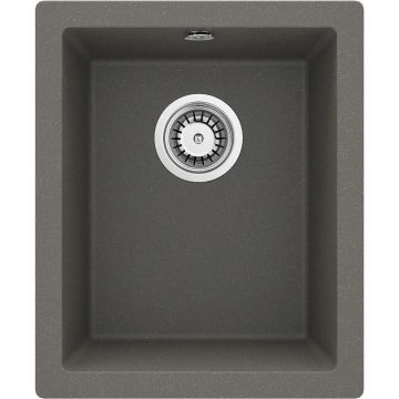 Chiuveta bucatarie compozit sub blat antracit metalic 38 cm Deante Corda