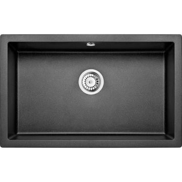 Chiuveta bucatarie compozit sub blat grafit metalic 80 cm Deante Corda