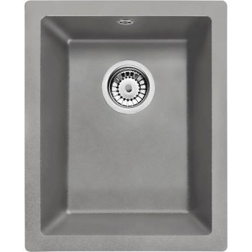 Chiuveta bucatarie compozit sub blat gri mat 38 cm Deante Corda