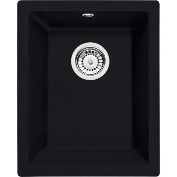 Chiuveta bucatarie compozit sub blat negru mat 38 cm Deante Corda