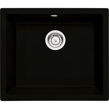 Chiuveta bucatarie compozit sub blat negru mat 55 cm Deante Corda