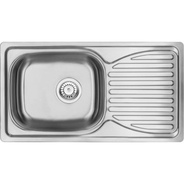 Chiuveta bucatarie inox cu picurator crom Deante, Doppio