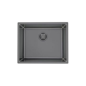 Chiuveta bucatarie inox culoare antracit, montare sub blat, Alveus Monarch Kombino 50