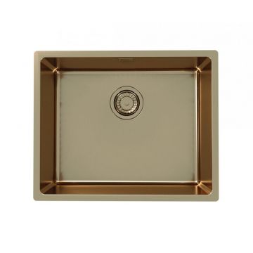 Chiuveta bucatarie inox culoare cupru, montare sub blat, Alveus Monarch Kombino 50