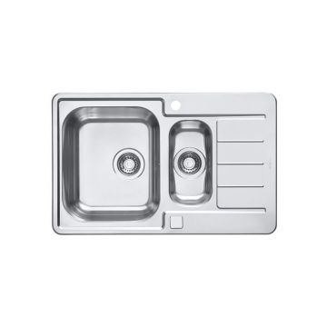Chiuveta bucatarie inox doua cuve, crom satin, Alveus Line Maxim 70